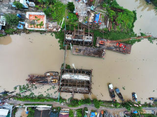 TIỀN GIANG XÂY 3 ĐẬP THÉP BẢO VỆ VÙNG ĐẤT SẦU RIÊNG NGĂN CHẶN MẶN XÂM NHẬP